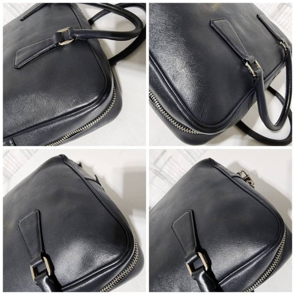 Authentic PRADA Vitello City Briefcase/Laptop Bag Deep Navy Blue - Picture 12 of 16